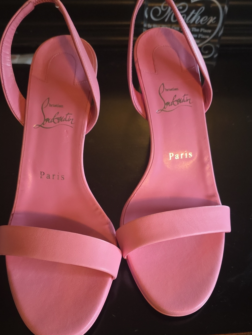 Christian Louboutin Pink Open-Toe Slingback Sandals